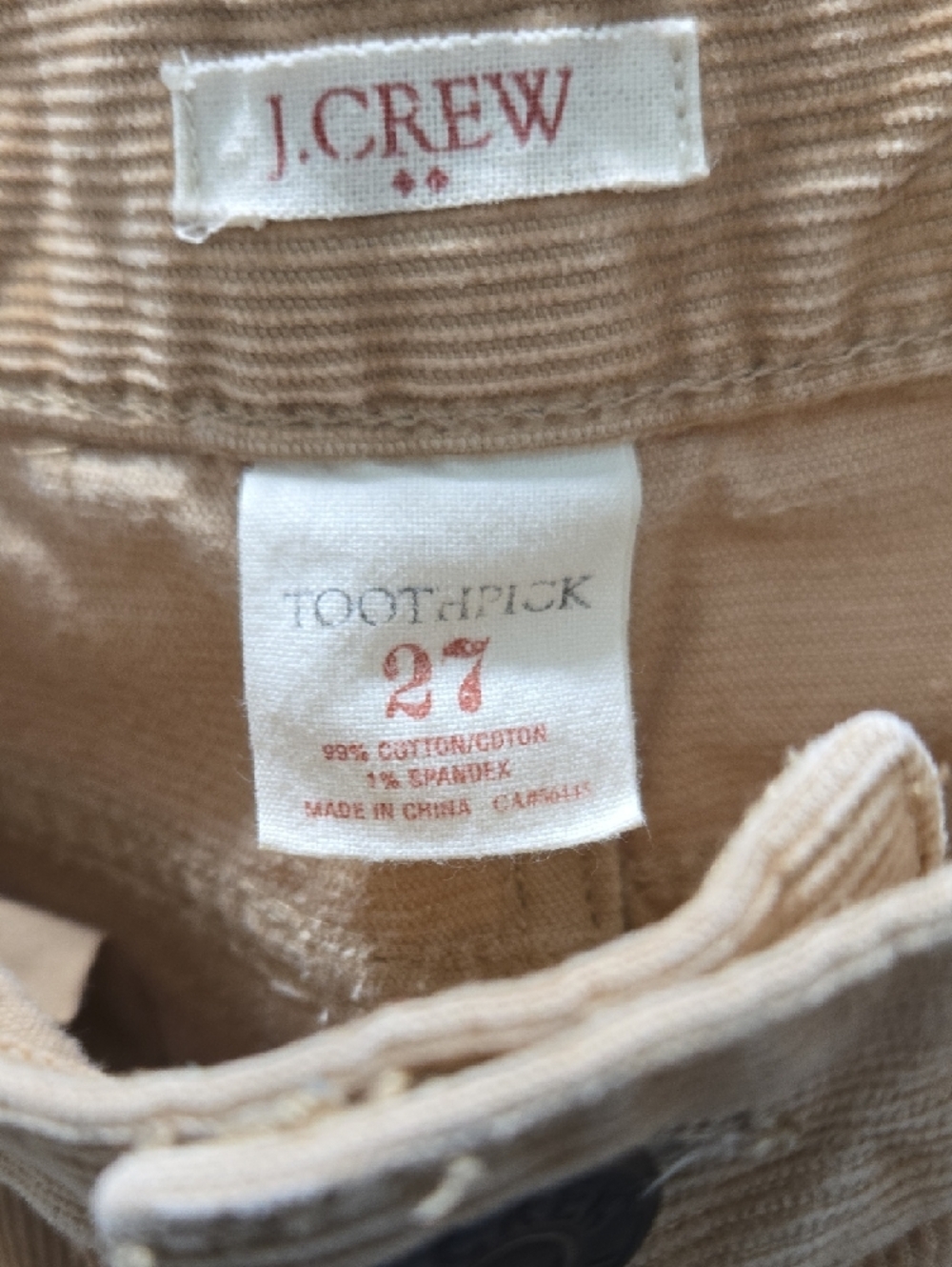 J. Crew Toothpick Jeans - Size 27 - Picture 3 of 6